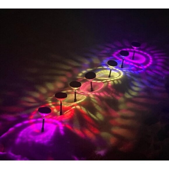 Bright Solar Pathway Lights 8 Pack, Color Changing+Warm White LED Path - Picture 4 of 4